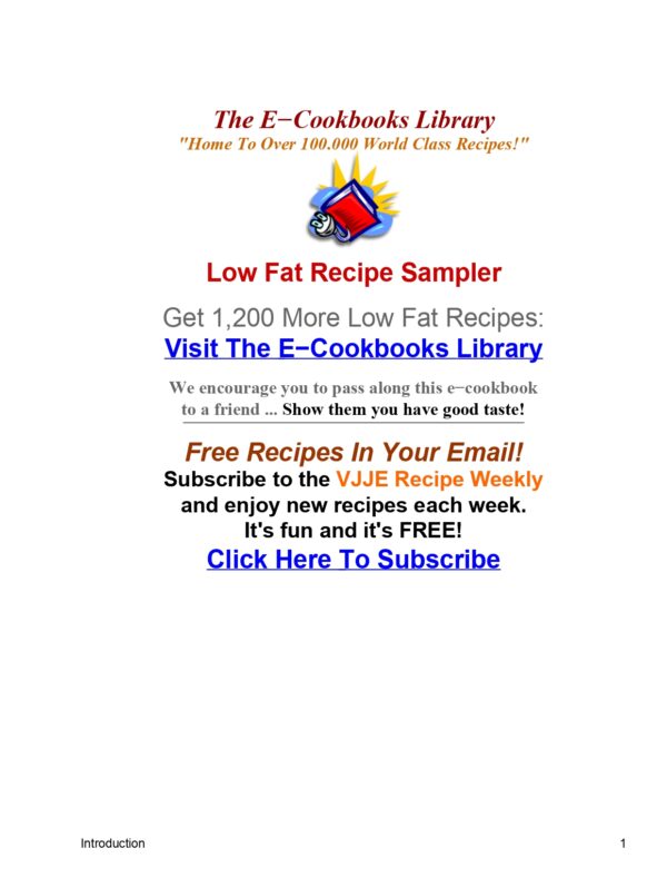 (ebook) Low Fat Recipe